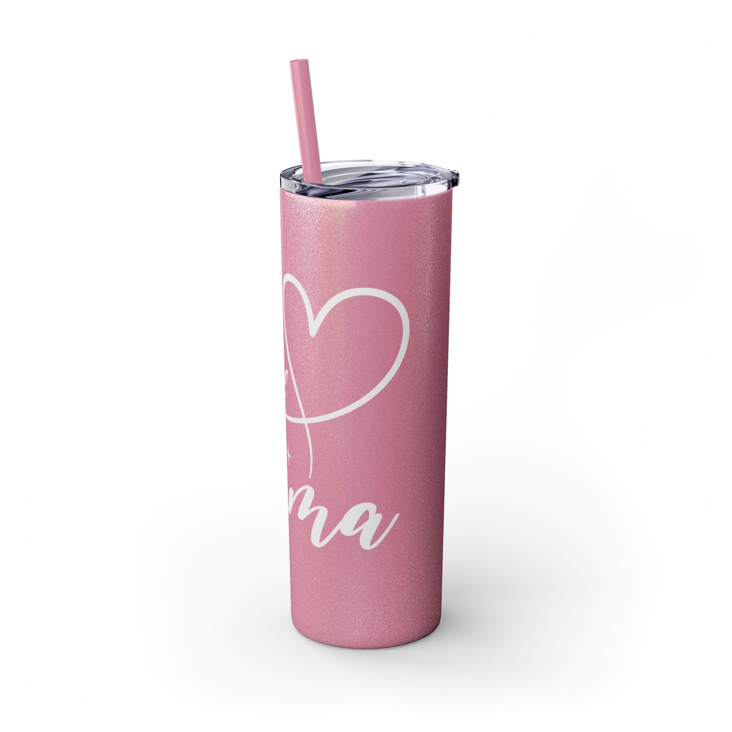 Blessed Mama Skinny 20oz Tumbler w/Straw - Glittery Gloss Finish