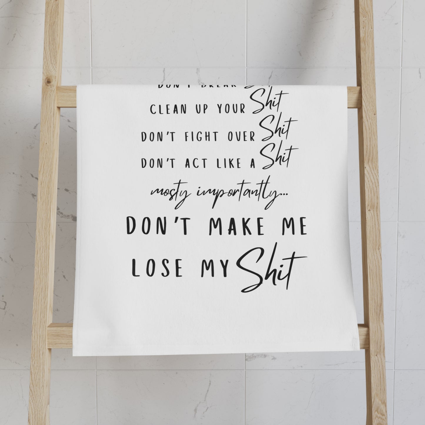 Mom's Shit List - Hand Towel for Kitchen & Bathroom