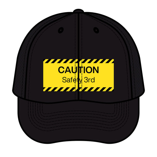Caution: Safety 3rd Humorous Safety Slogan Cap Trucker Retro Hat