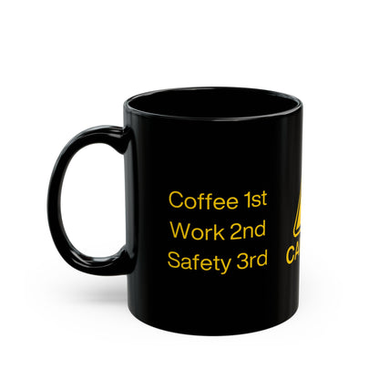 Caution Sign 11oz. Black Ceramic Mug