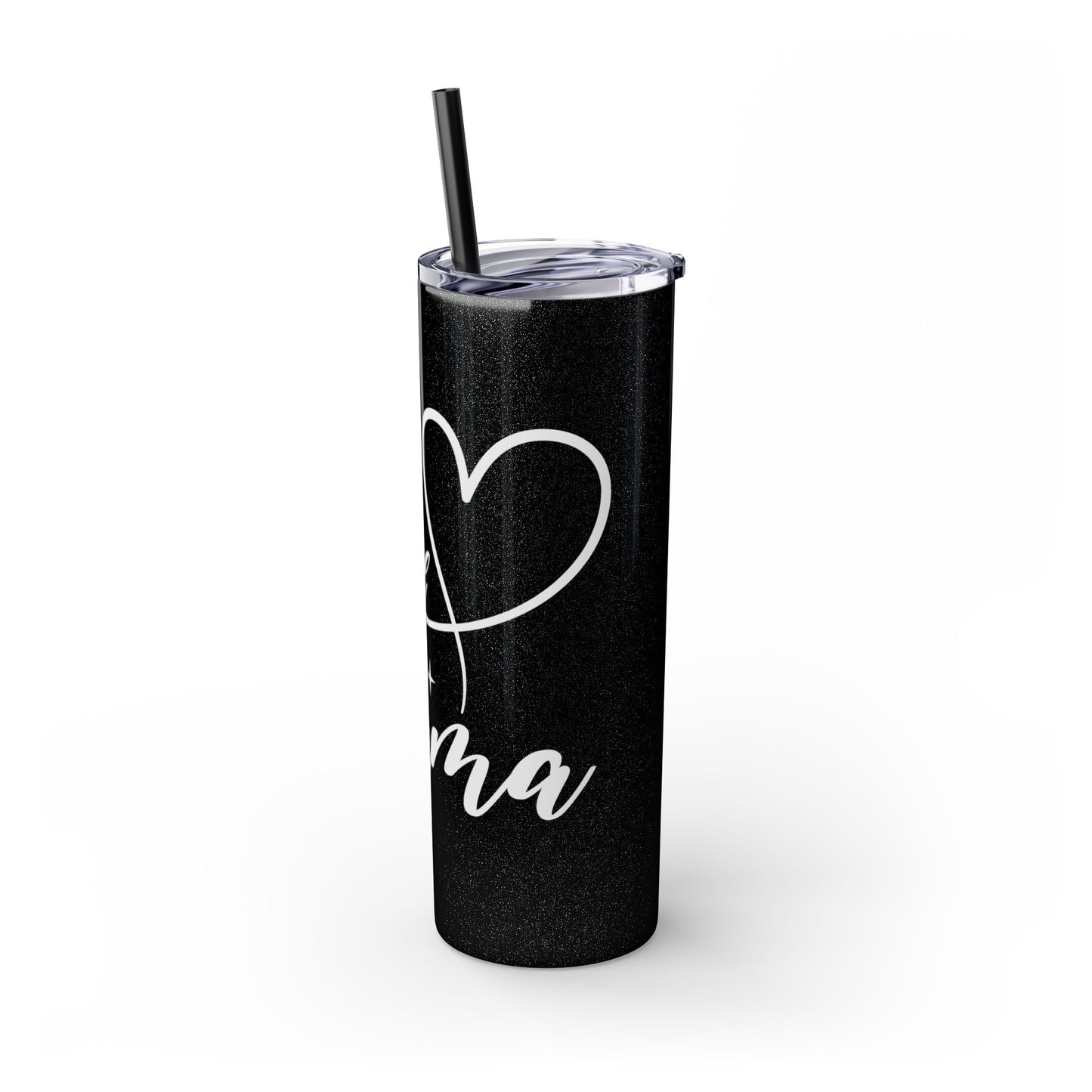 Blessed Mama Skinny 20oz Tumbler w/Straw - Glittery Gloss Finish