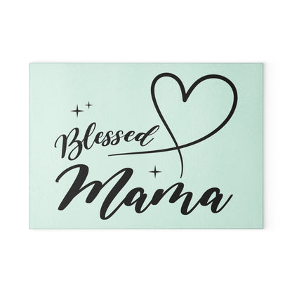 Blessed Mama Glass Cutting Board