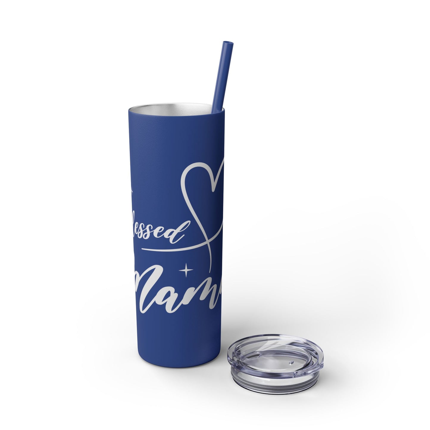 Blessed Mama - Glossy & Matte Finish 20oz. Skinny Tumbler