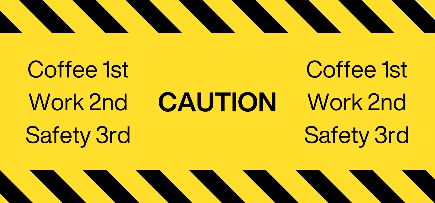 Caution Tape 11oz. Black Ceramic Mug