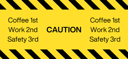Caution Tape 11oz. Black Ceramic Mug