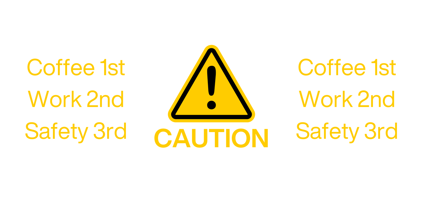 Caution Sign 11oz. Black Ceramic Mug