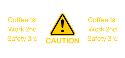 Caution Sign 11oz. Black Ceramic Mug