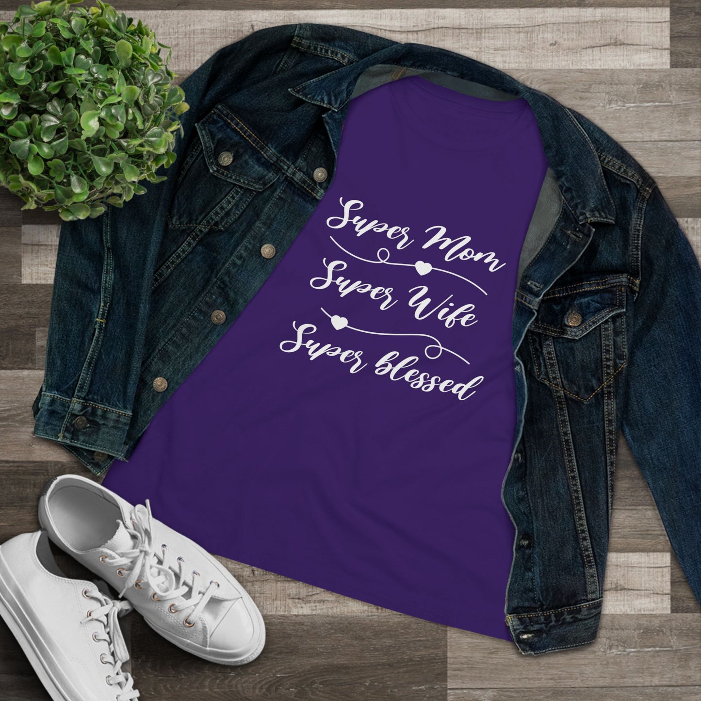 Super Mom Super Wife Super Blessed T-shirt - Women's Cotton Tee